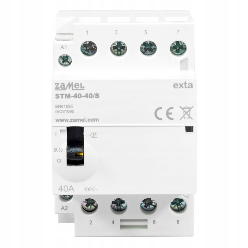 Stycznik modułowy ze sterowaniem ręcznym instalacyjny 40A 4Z 230V AC STM-40-40/S – Niezawodne rozwiązanie dla Twojej instalacji