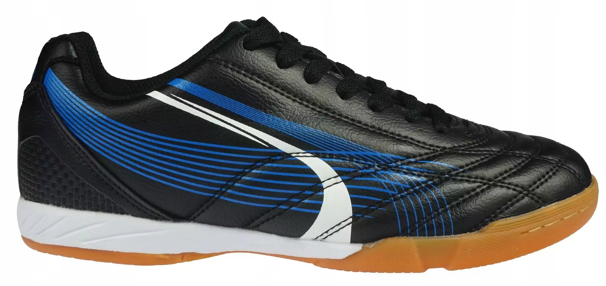 Halówki męskie czarno-niebieskie obuwie halowe Atletico M7336-2412BLBU – Idealne do gry