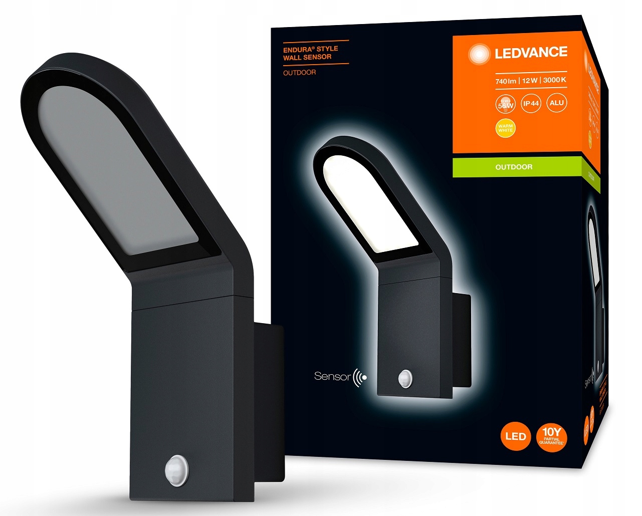 Kinkiet Osram Ledvance Lampa Kinkiet Ogrodowy z Czujnikiem LED – Nowoczesne oświetlenie dla Twojego ogrodu