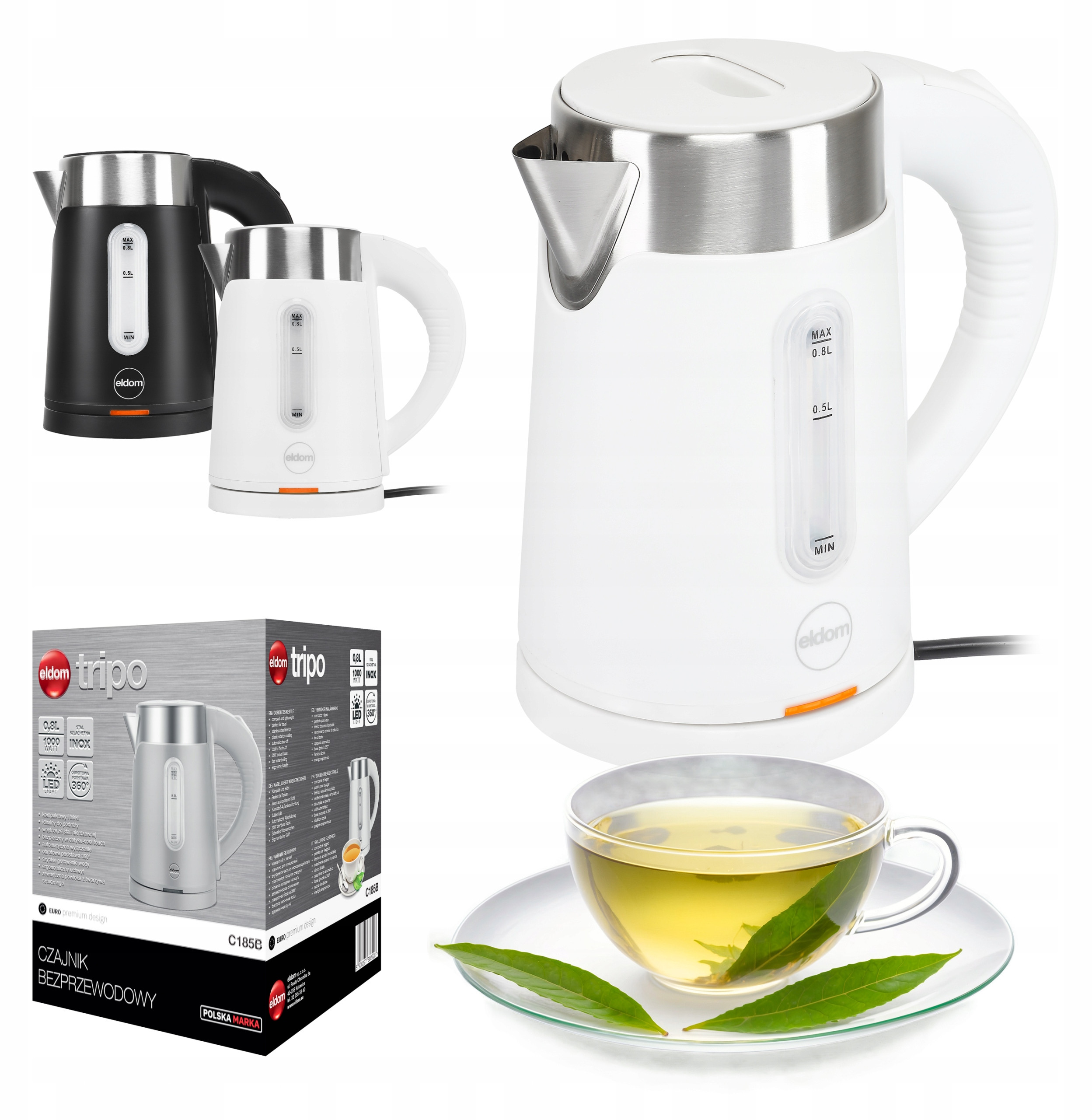 Czajnik C 180 B Biały – Idealne rozwiązanie dla Twojej kuchni