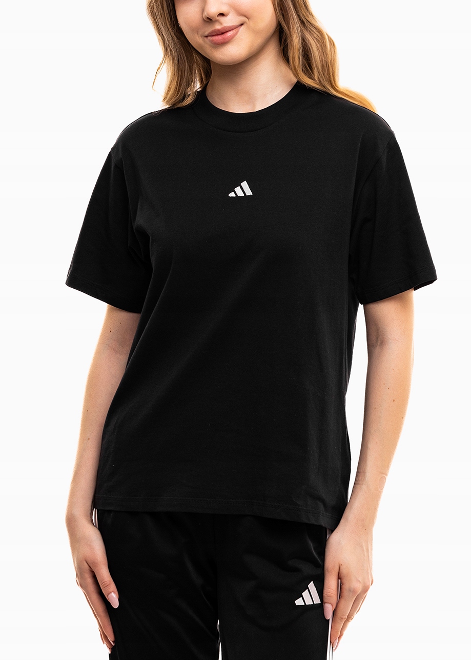 Koszulka damska adidas Essentials Small Logo Cotton czarna JC5943 – Komfort i styl na co dzień