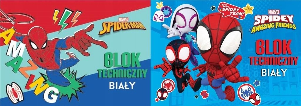 Mix wzorów z ulubionymi bohaterami – Spider Man na okładce