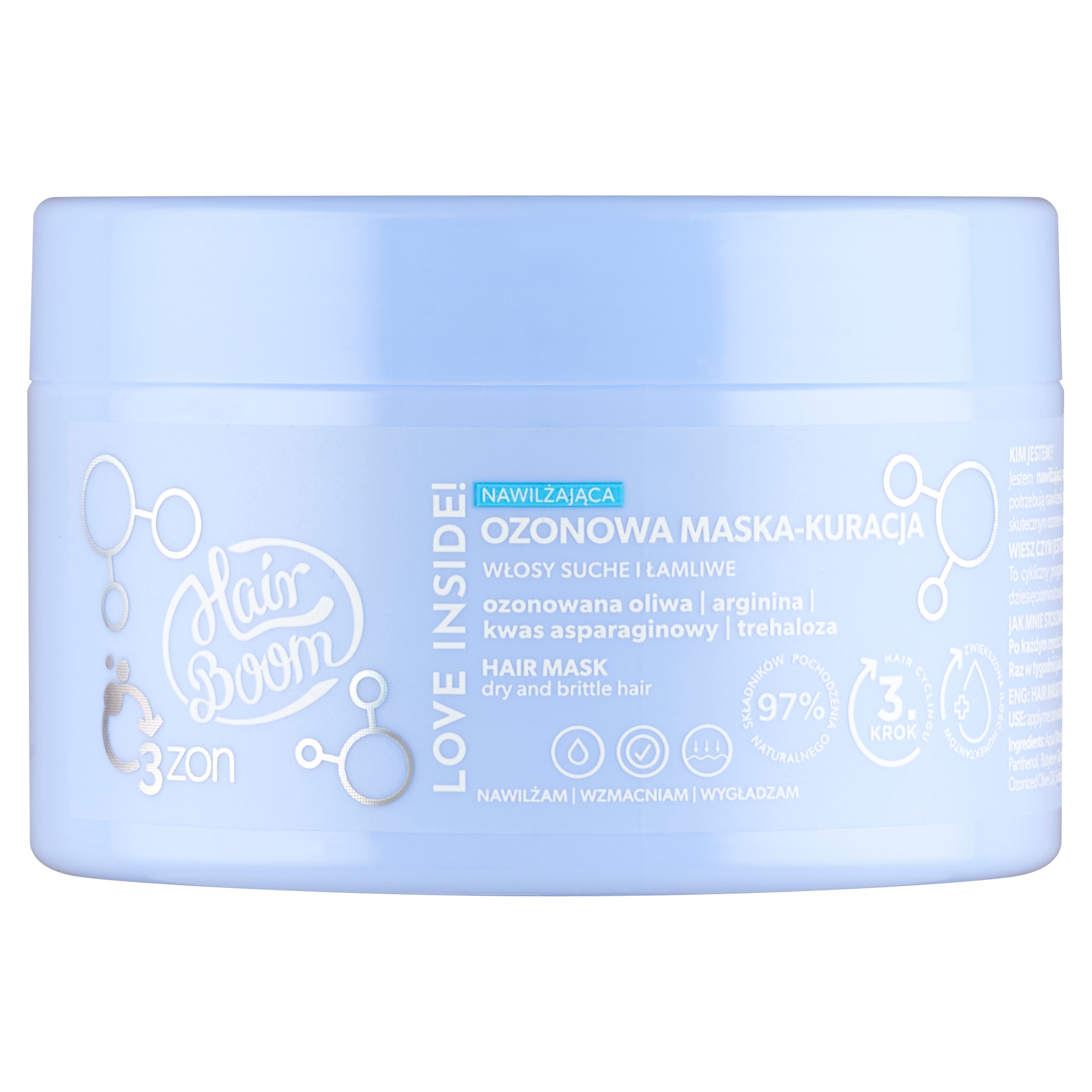 Body Boom HairBoom O3ZON – Nawilżająca ozonowa maska kuracja do włosów