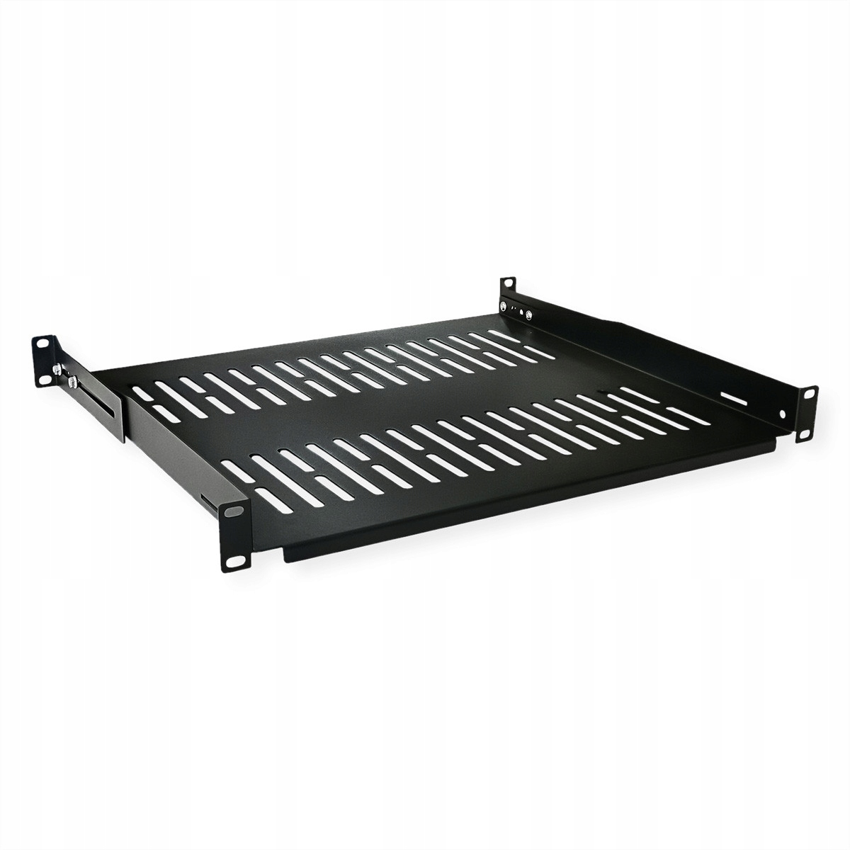 Półka VALUE 19, 485 x 400 mm, maks. 25 kg, czarna – Idealne rozwiązanie do szaf i obudów