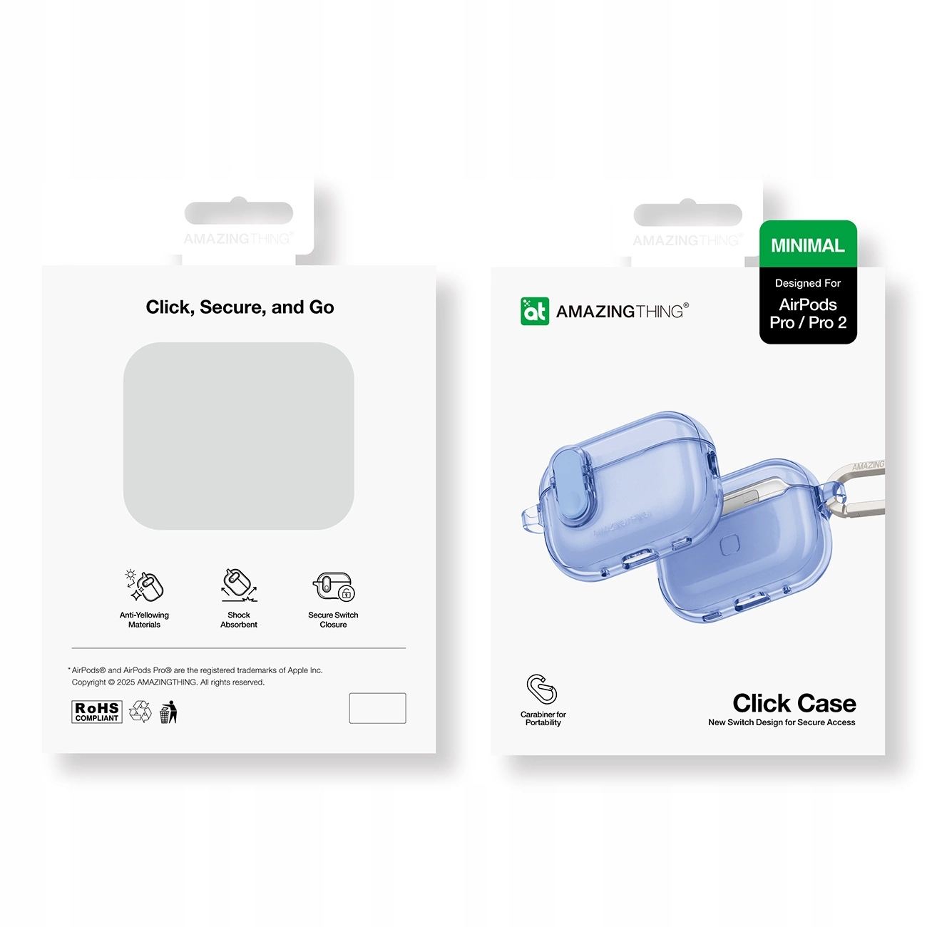 Etui silikonowe AMAZINGTHING Minimal Case do AirPods Pro 2 – Ochrona i styl w morskim kolorze