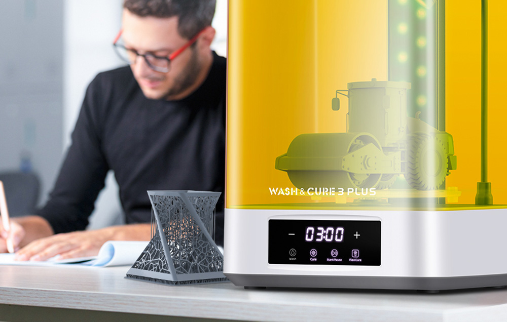 Urządzenie do mycia i utwardzania modeli 3D AnyCubic Wash & Cure 3 Plus - Wytrzymały koszyk z regulacją wysokości