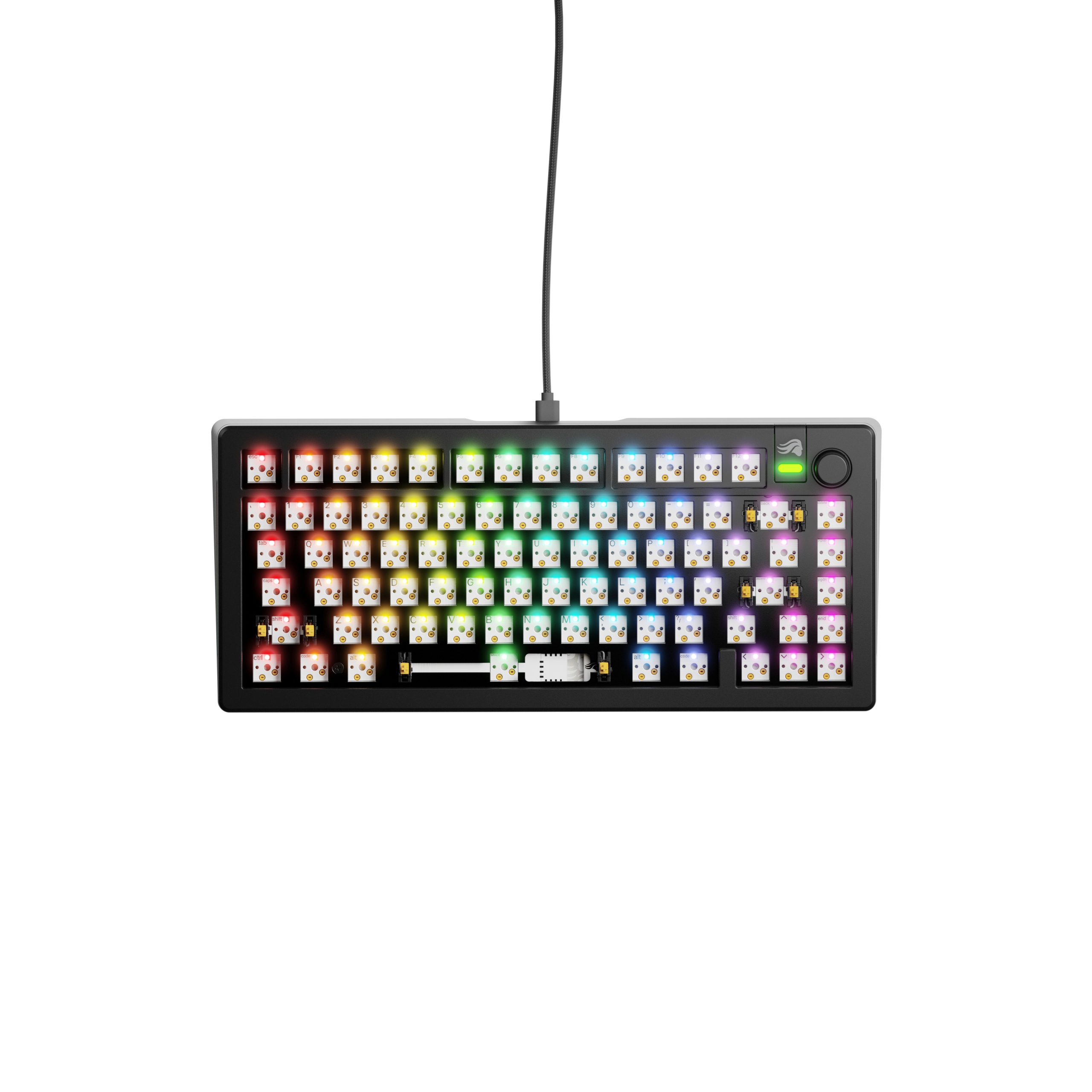 W pełni konfigurowalne podświetlenie RGB z oprogramowaniem Glorious CORE