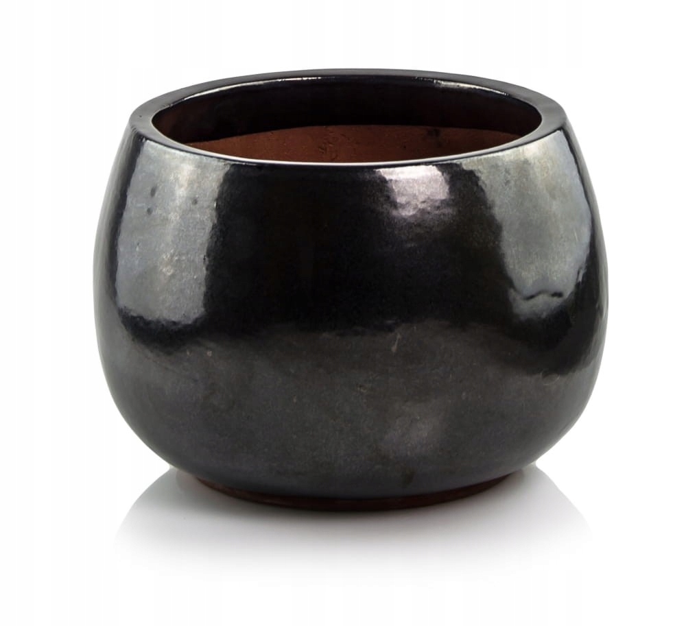 Doniczka ceramiczna owalna grafitowa Polnix 33x23cm – Elegancja i funkcjonalność w Twoim ogrodzie