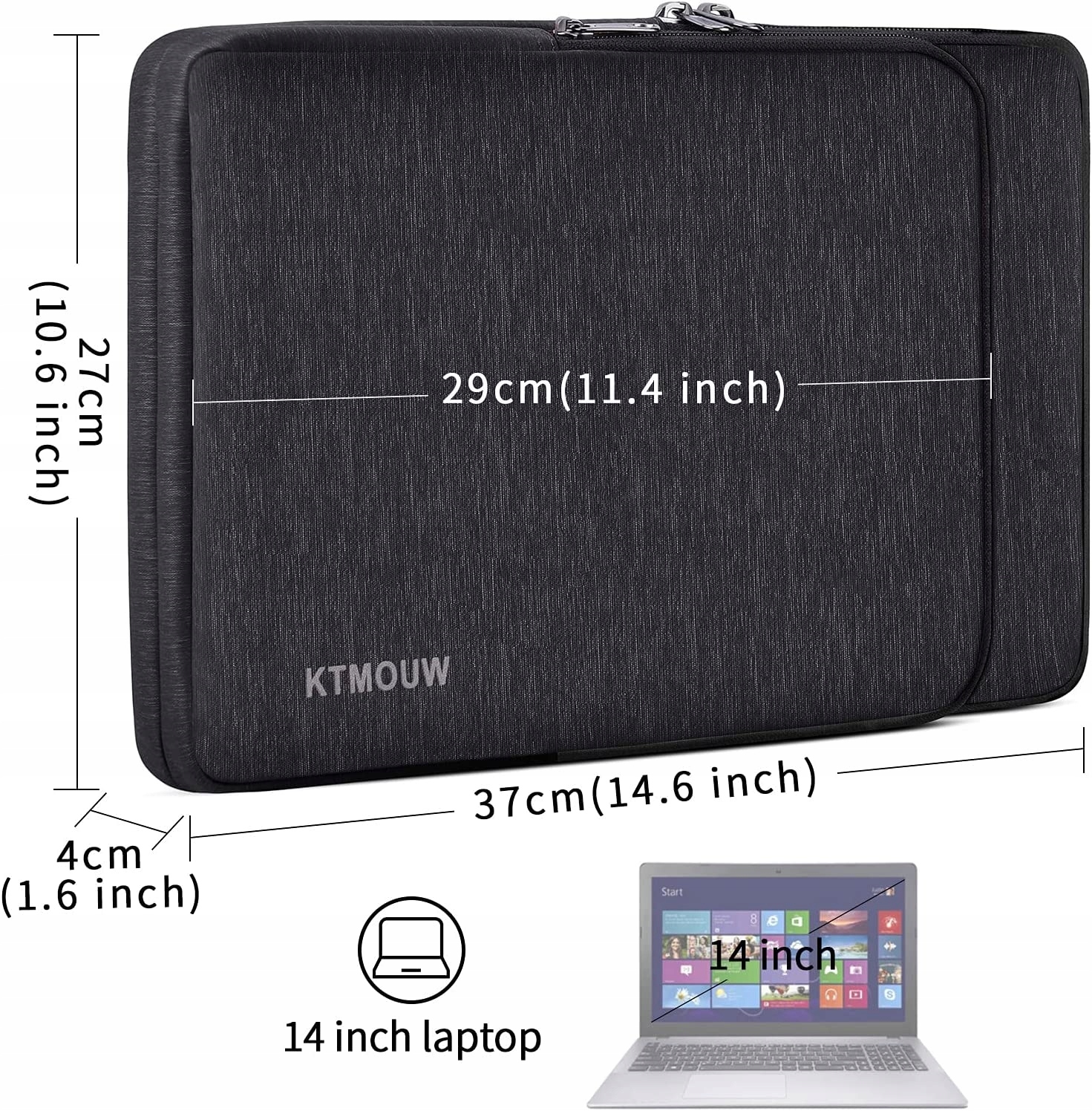 Idealne dopasowanie do laptopów o przekątnej 14 cali