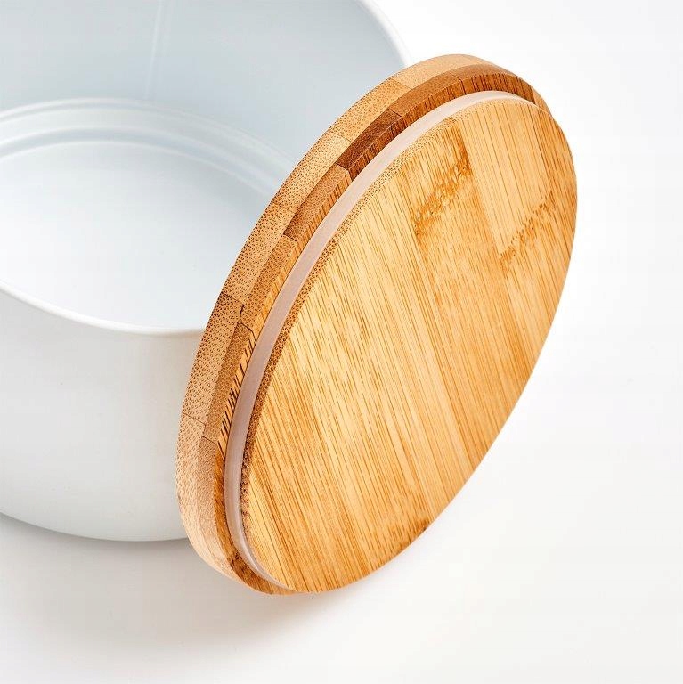 Ekologiczna pokrywka z bambusa z silikonowym pierścieniem
