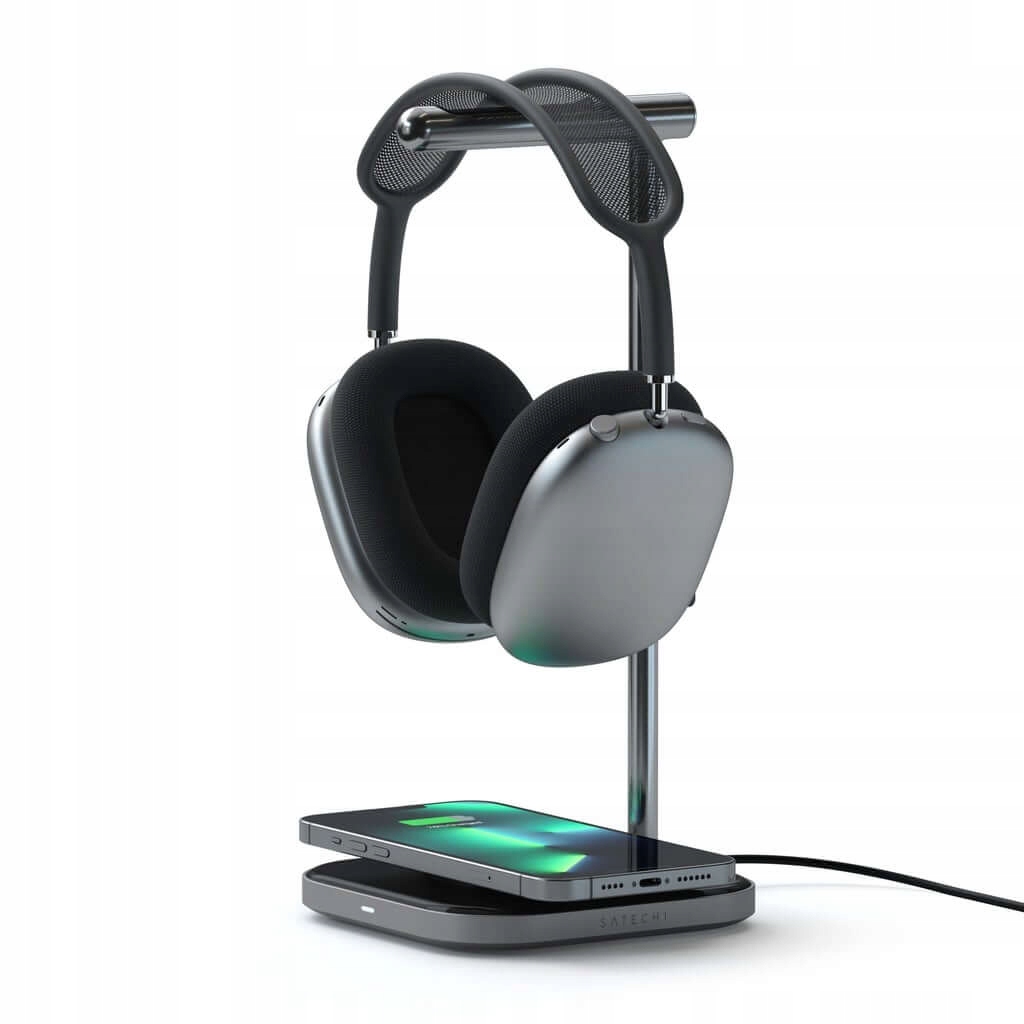 Satechi 2-in-1 Headphone Stand – Elegancka podstawka z ładowarką bezprzewodową
