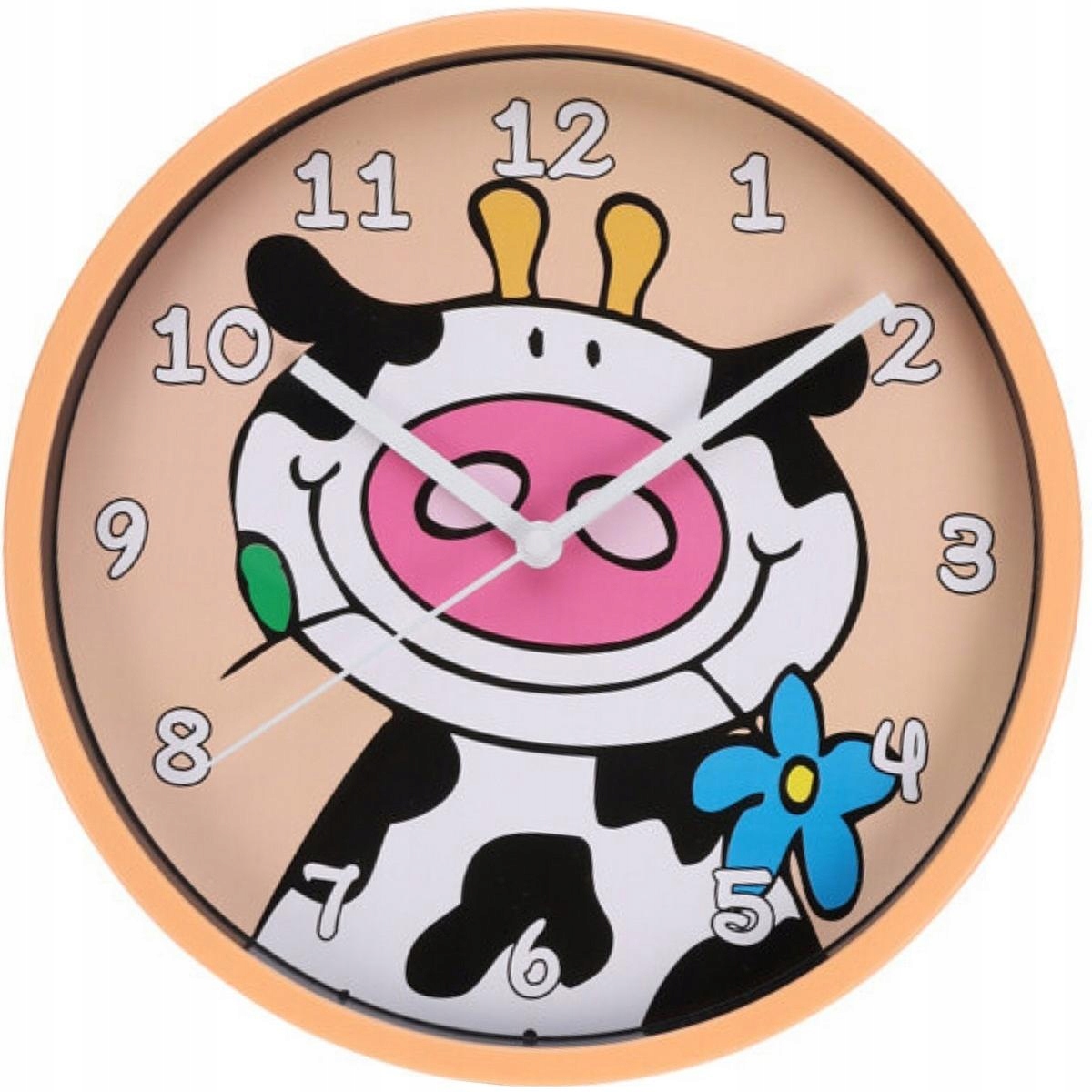 ZEGAR ŚCIENNY KIDS 22,5 CM KRÓWKA – Urocza dekoracja do pokoju dziecka