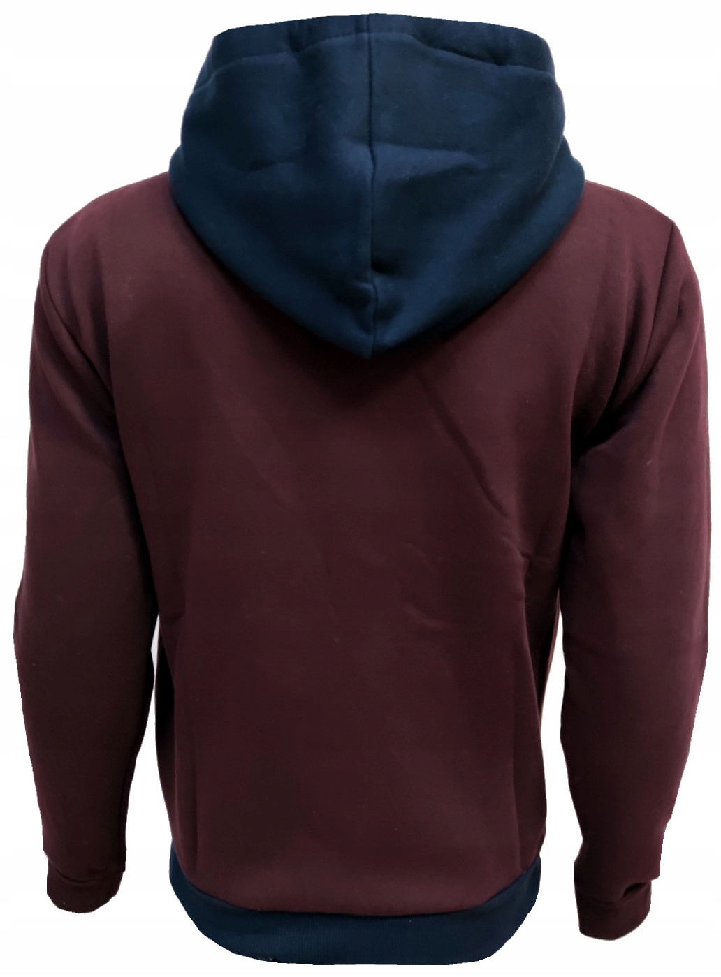 Bluza sweter męska bordowo-granatowa rozpinana M Kolor czerwony