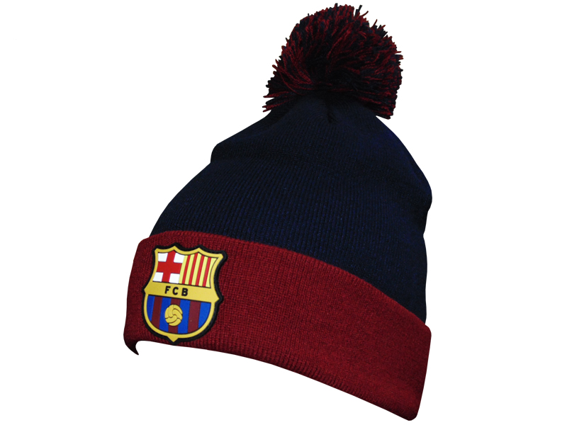 Czapka Zimowa FC Barcelona z Pomponem – Styl i ciepło dla fanów