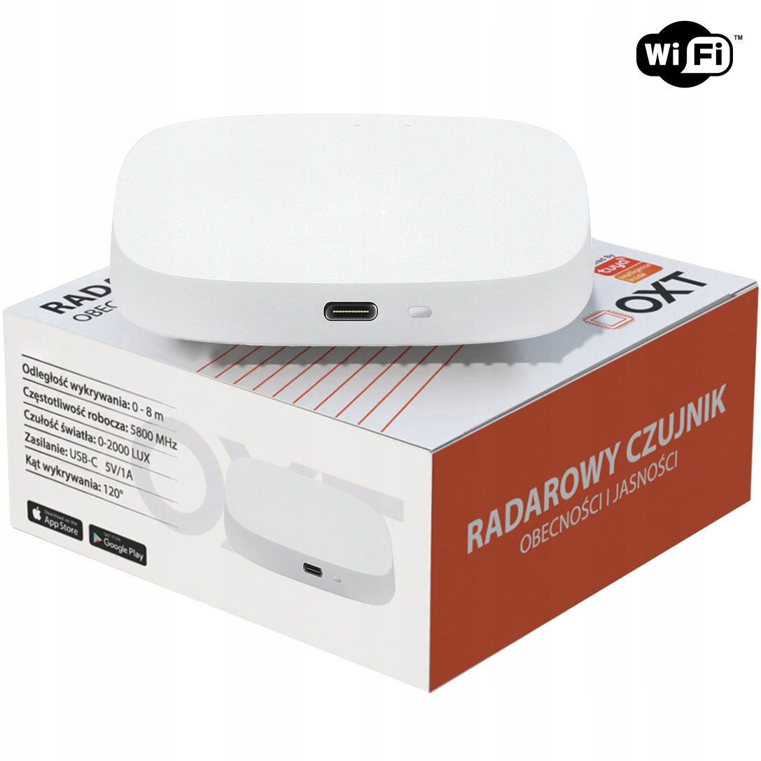 OXT Czujnik radar obecności jasności USB WiFi TUYA – Innowacyjne rozwiązanie dla Twojego domu