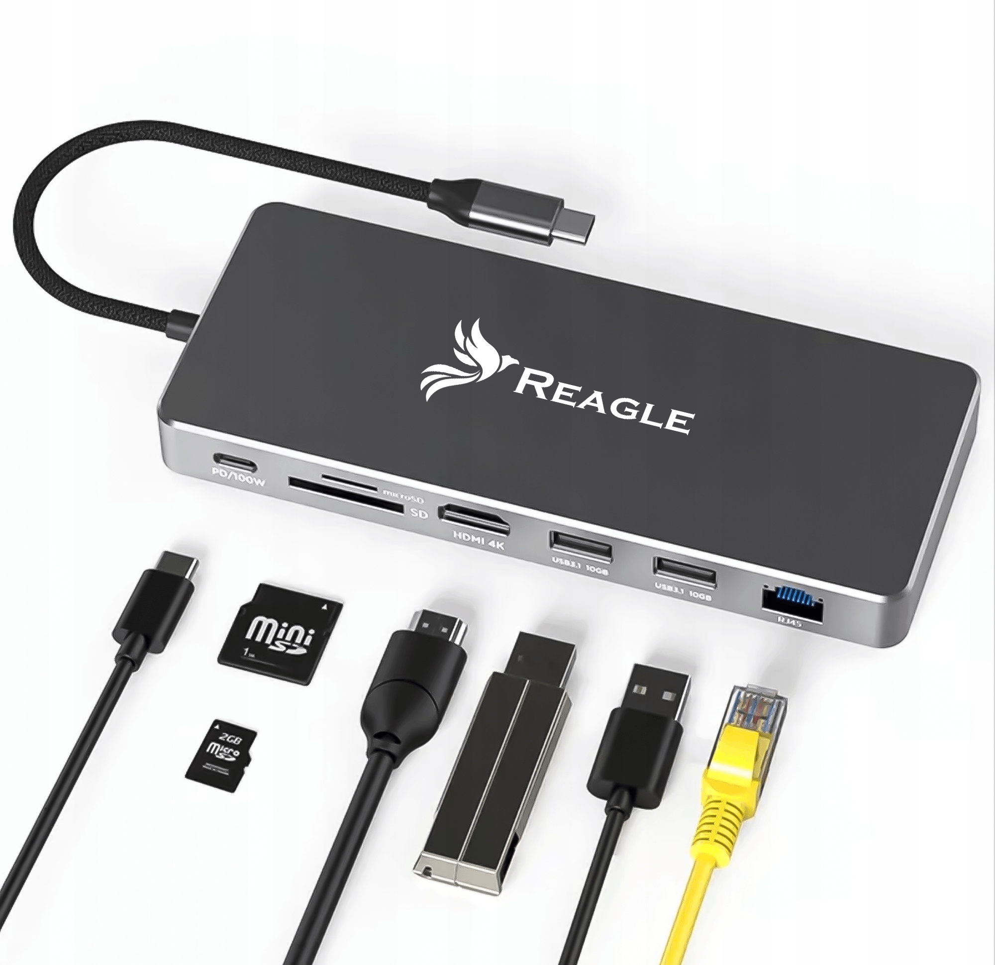 HUB Obudowa Dysk SSD NVME SATA M.2 USB-C 3.2 HDMI 4K 60Hz PD 100W – Wielofunkcyjne rozwiązanie dla Twojego komputera