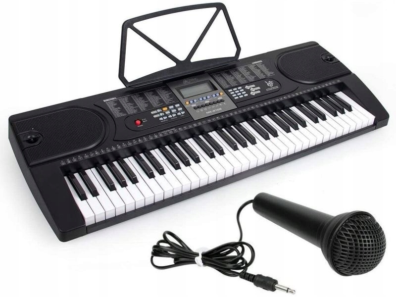 Keyboard Organy 61 Klawiszy Zasilacz Mikrofon MK-2106 – Profesjonalny instrument dla młodych muzyków