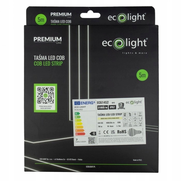 Taśma LED Neon COB EcoLight* EC61452 – Nowoczesne oświetlenie dekoracyjne