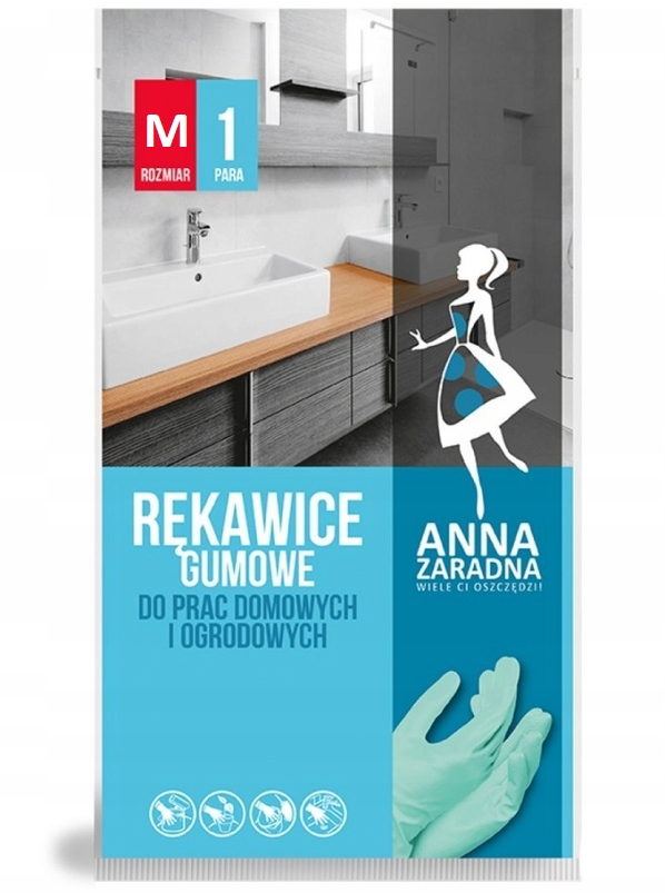 Rękawice domowe Anna Zaradna – Ochrona i komfort w pastelowej zieleni