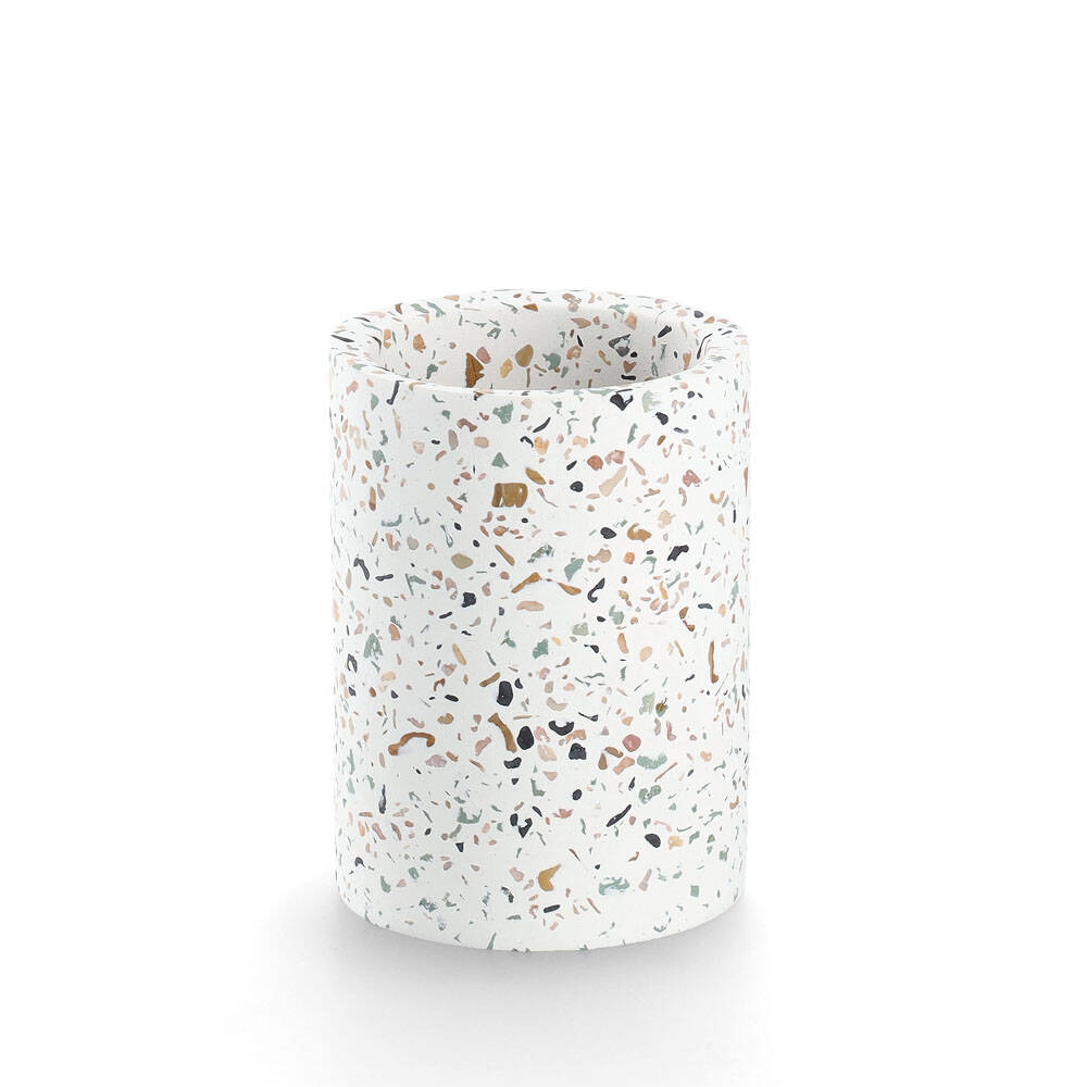 Zeller Kubek na szczoteczki TERRAZZO, Ø 8,2 cm – Stylowy dodatek do łazienki
