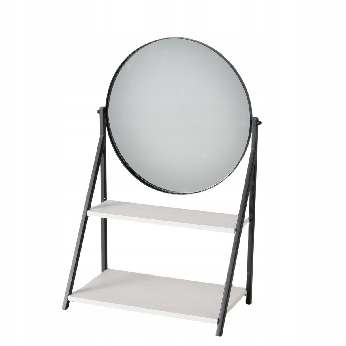 Praktyczne połączenie lusterka i półki na kosmetyki