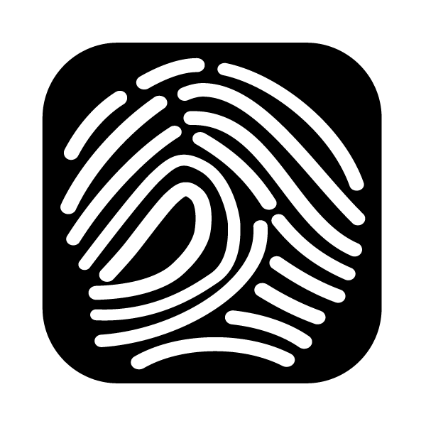 Ikona czarna fingerprint