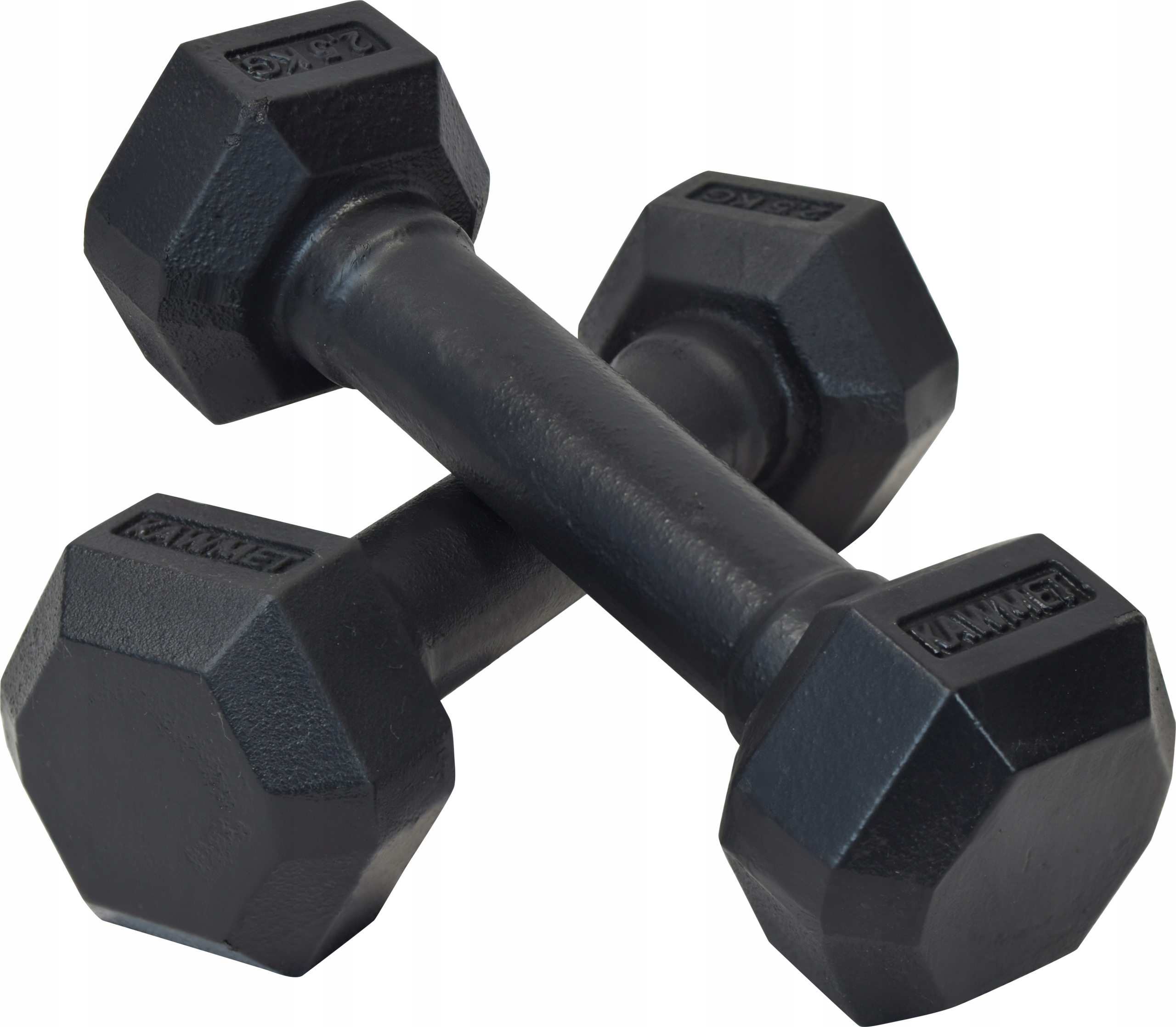 Ergonomiczny design i hexagonalny kształt hantli