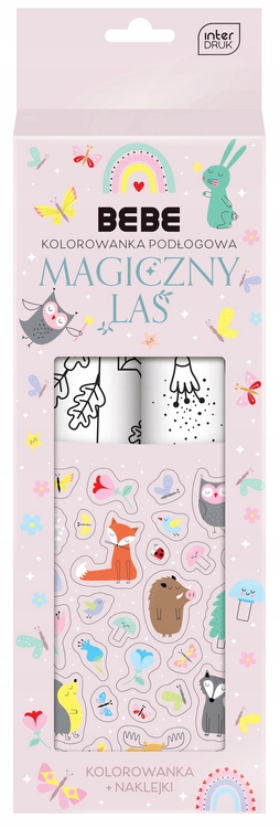 Kolorowanka podłogowa Magiczny Las 2 szt + Naklejki 2szt BB Magic Interdruk – Kreatywna zabawa dla dzieci