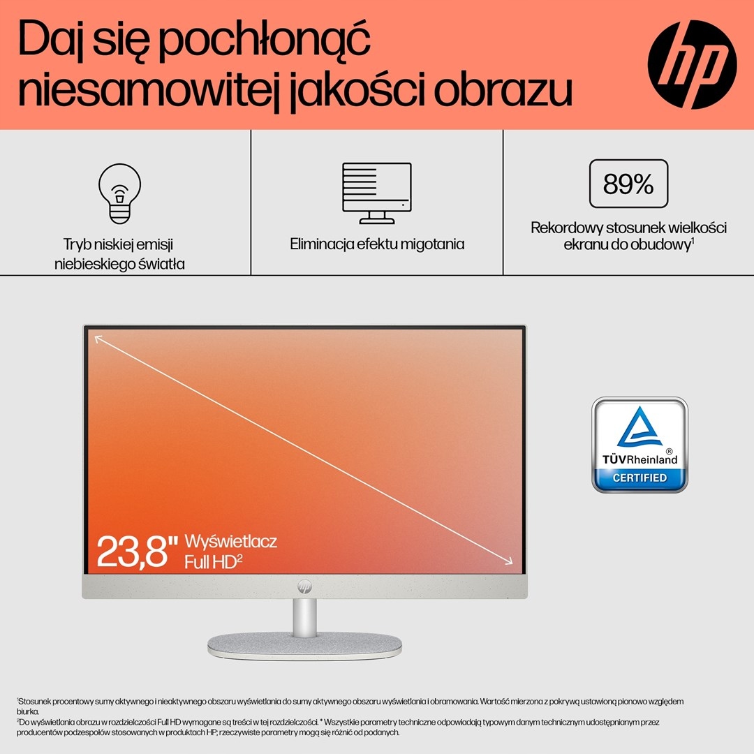 Wyświetlacz Full HD 23.8” – Doskonała jakość obrazu