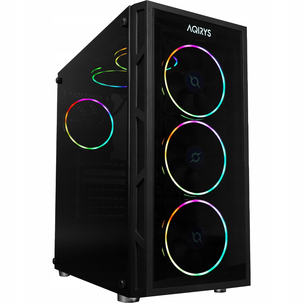 AQIRYS Obudowa do komputera ANTARES ARGB black – Nowoczesna obudowa Midi Tower