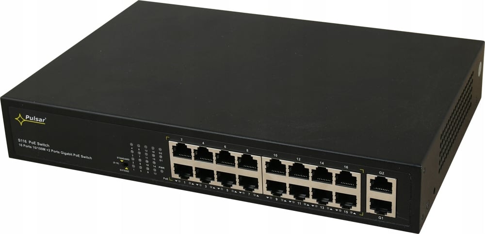 Switch PoE 18-portowy S116WP Pulsar – Idealne rozwiązanie dla kamer IP