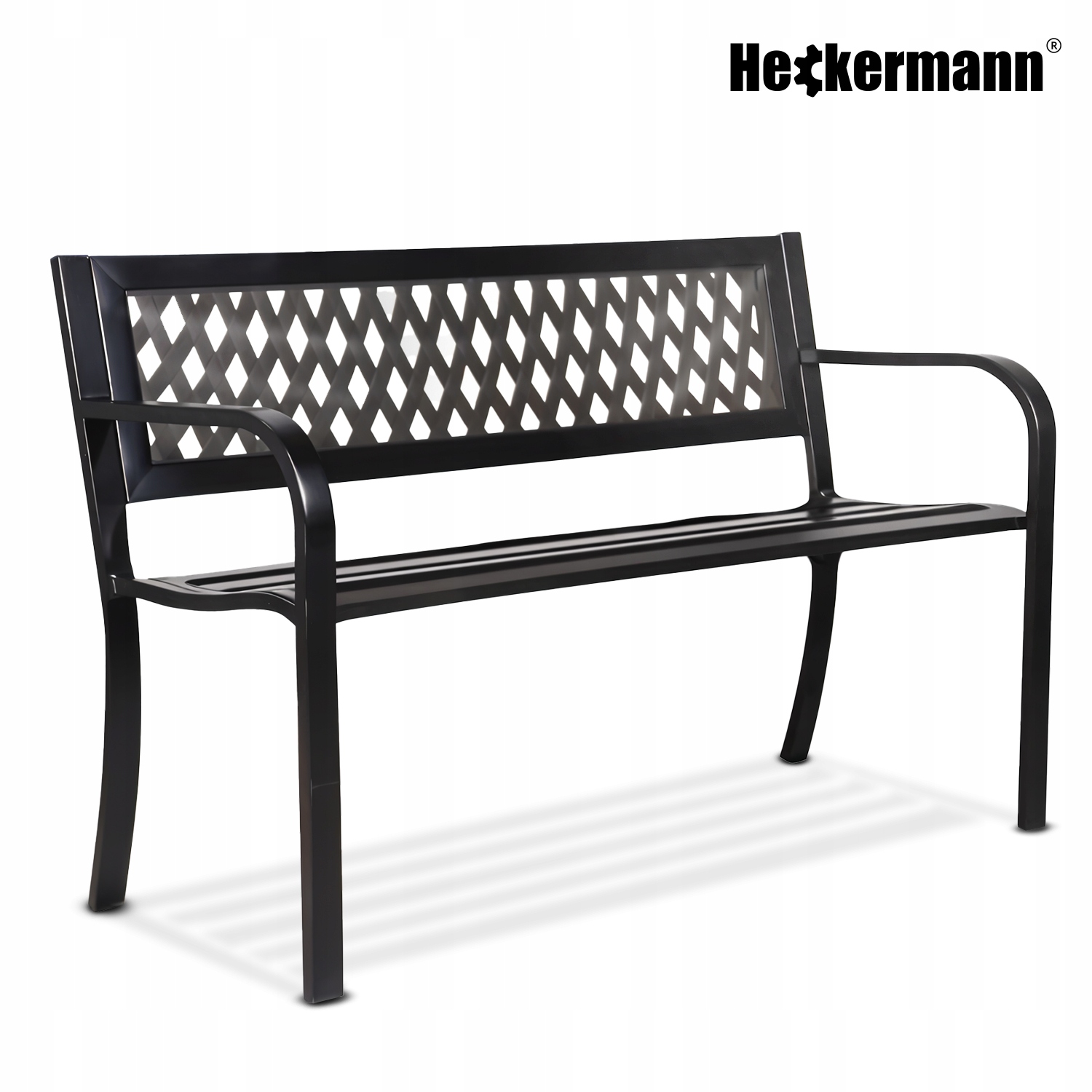 Ławka ogrodowa z poduszkami metalowa Heckermann HM-125 – elegancja i wygoda na Twoim tarasie