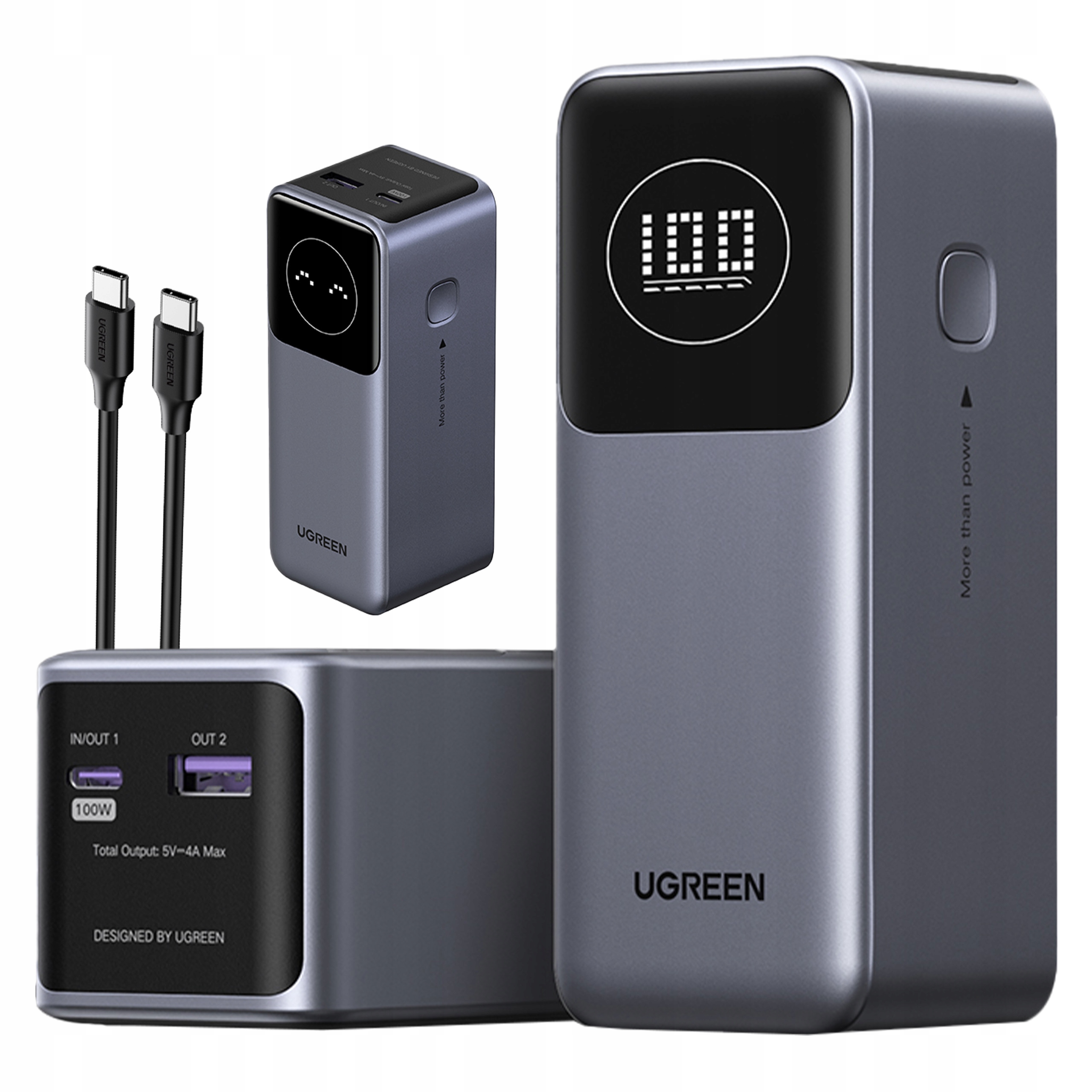 UGREEN 12000mAh 100W Powerbank – Wydajne ładowanie w podróży