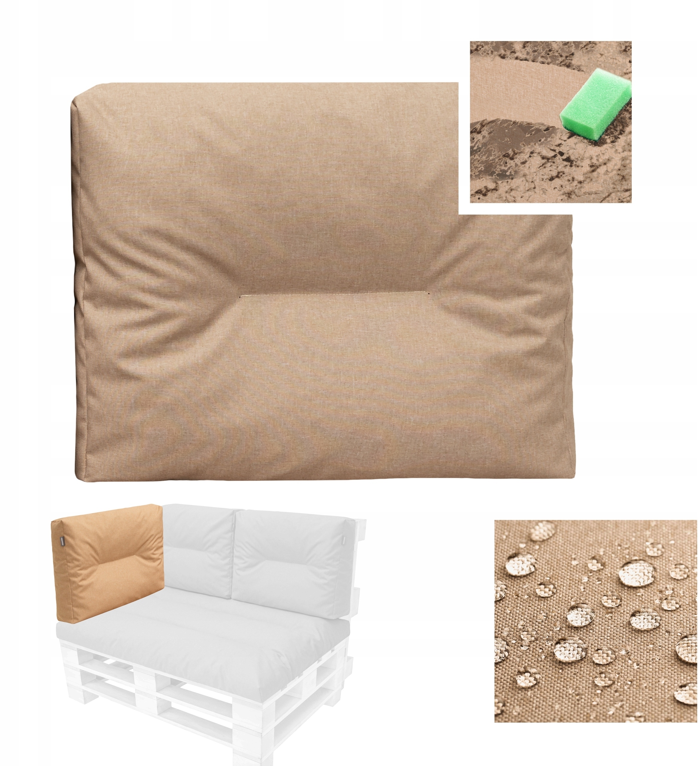 Wodoodporna poduszka oparciowa Flora – Idealna do mebli z palet