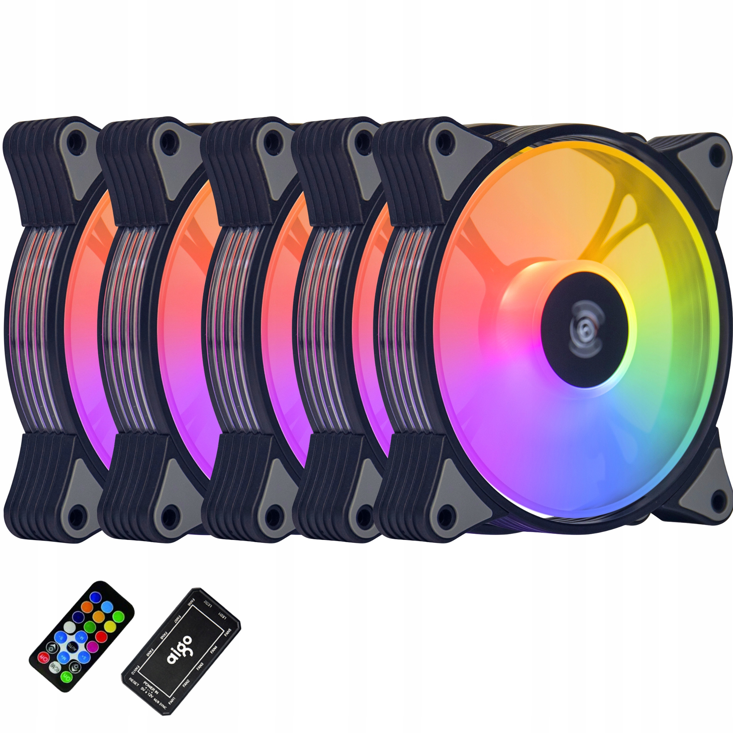 Darkflash Zestaw wentylatorów do komputera Darkflash AR12 5w1 – Wydajność i styl w jednym