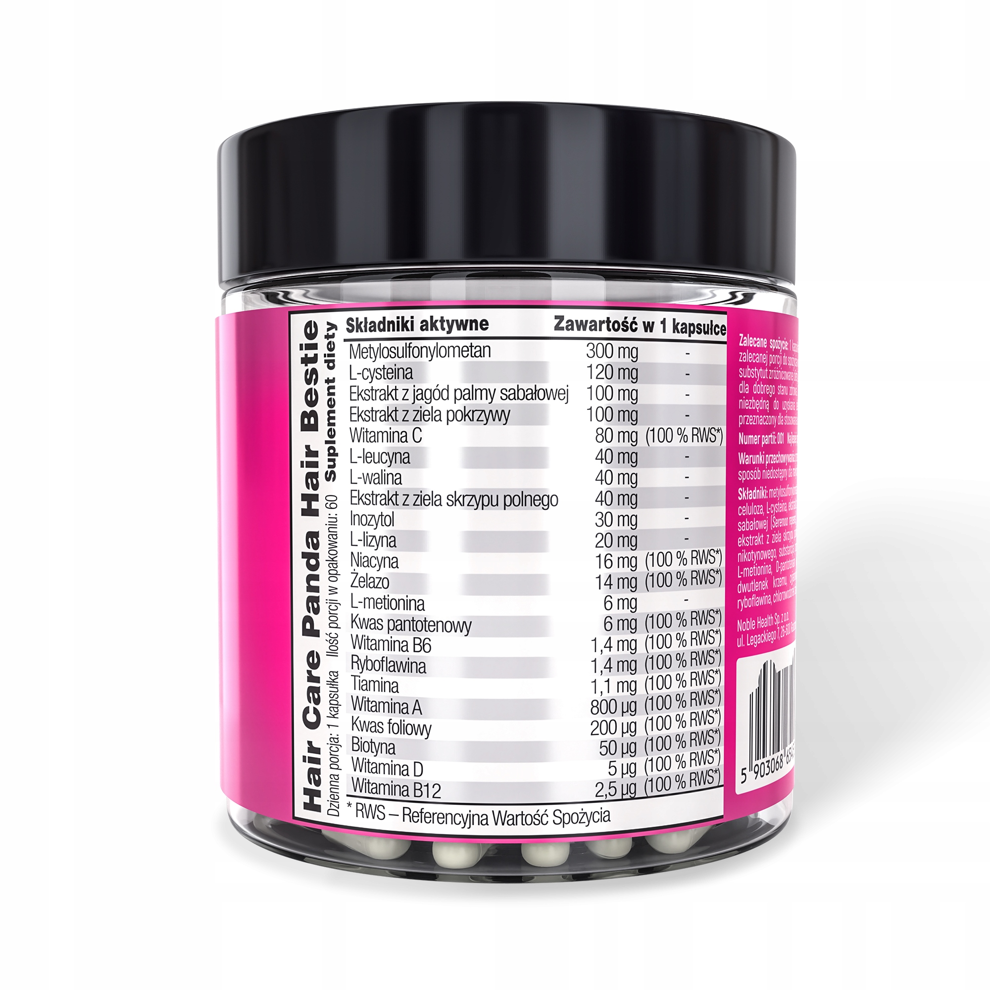 Składniki aktywne – Biotyna, L-Cystein i L-Metionin