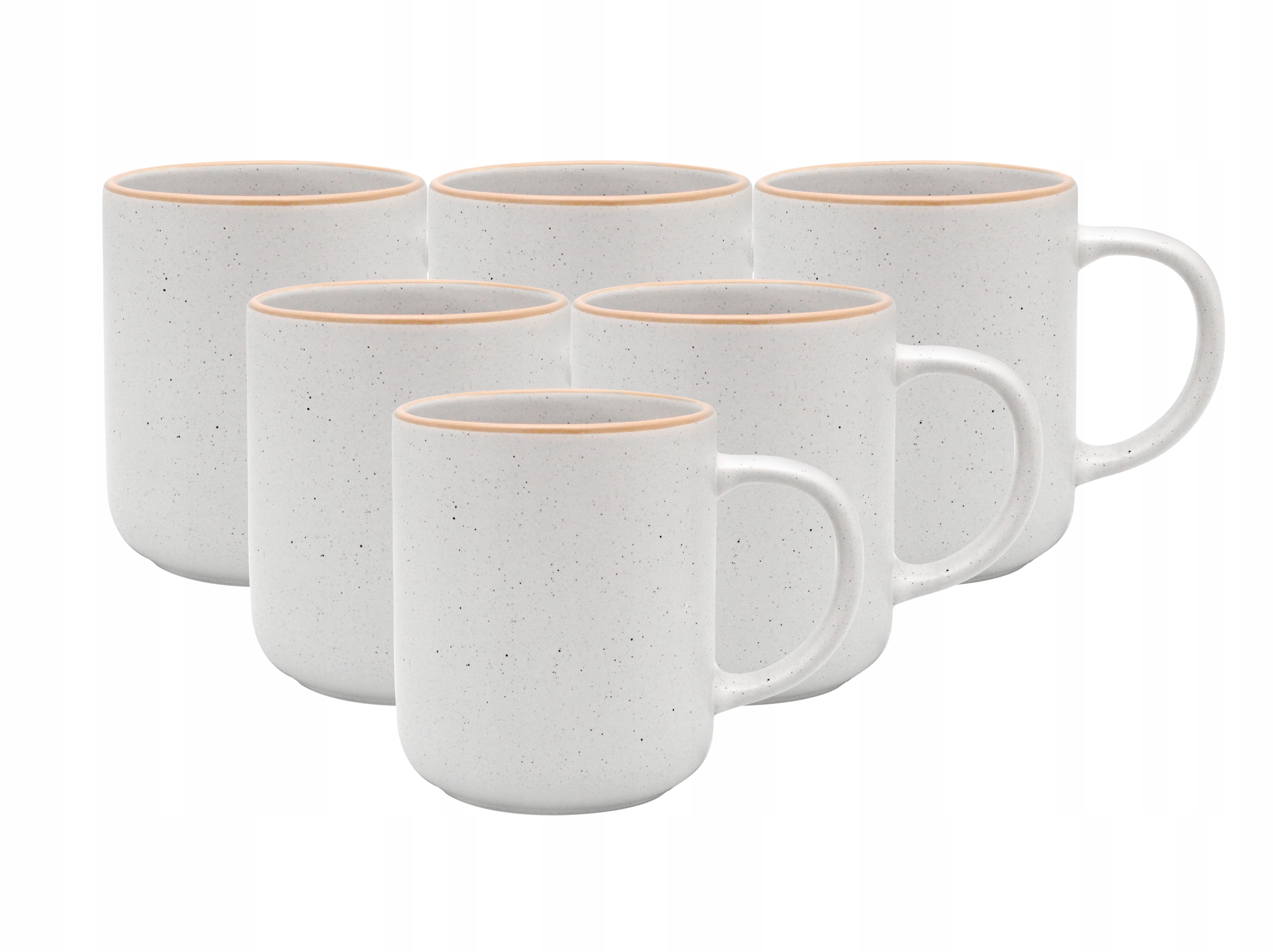 Zestaw kubków porcelanowych Artena White 6x400ml – Elegancja i funkcjonalność w Twoim domu