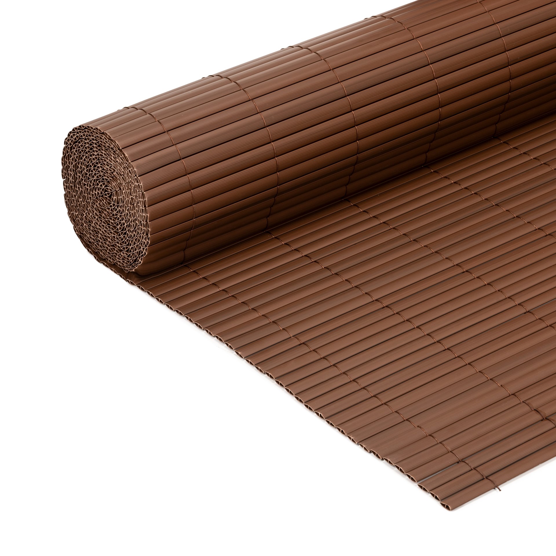 Osłona PVC maskująca na balkon, taras, ogrodzenie 500x160 cm brązowa – Komfort i prywatność w Twoim ogrodzie