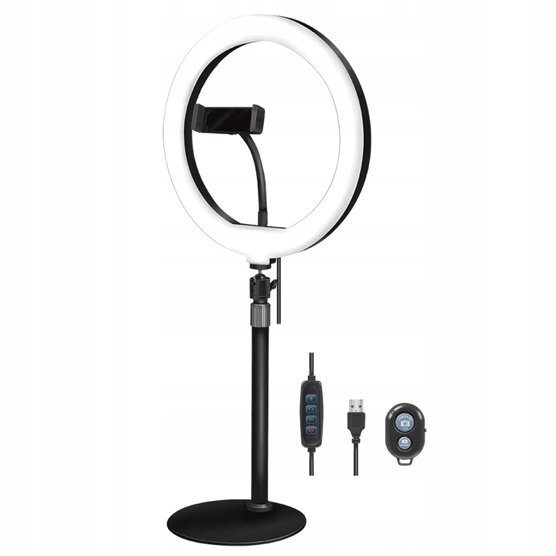 Lampa pierścieniowa LogiLink Smartphone-Ringlicht-Stativ m. Fernauslöser – Profesjonalne oświetlenie do vlogowania