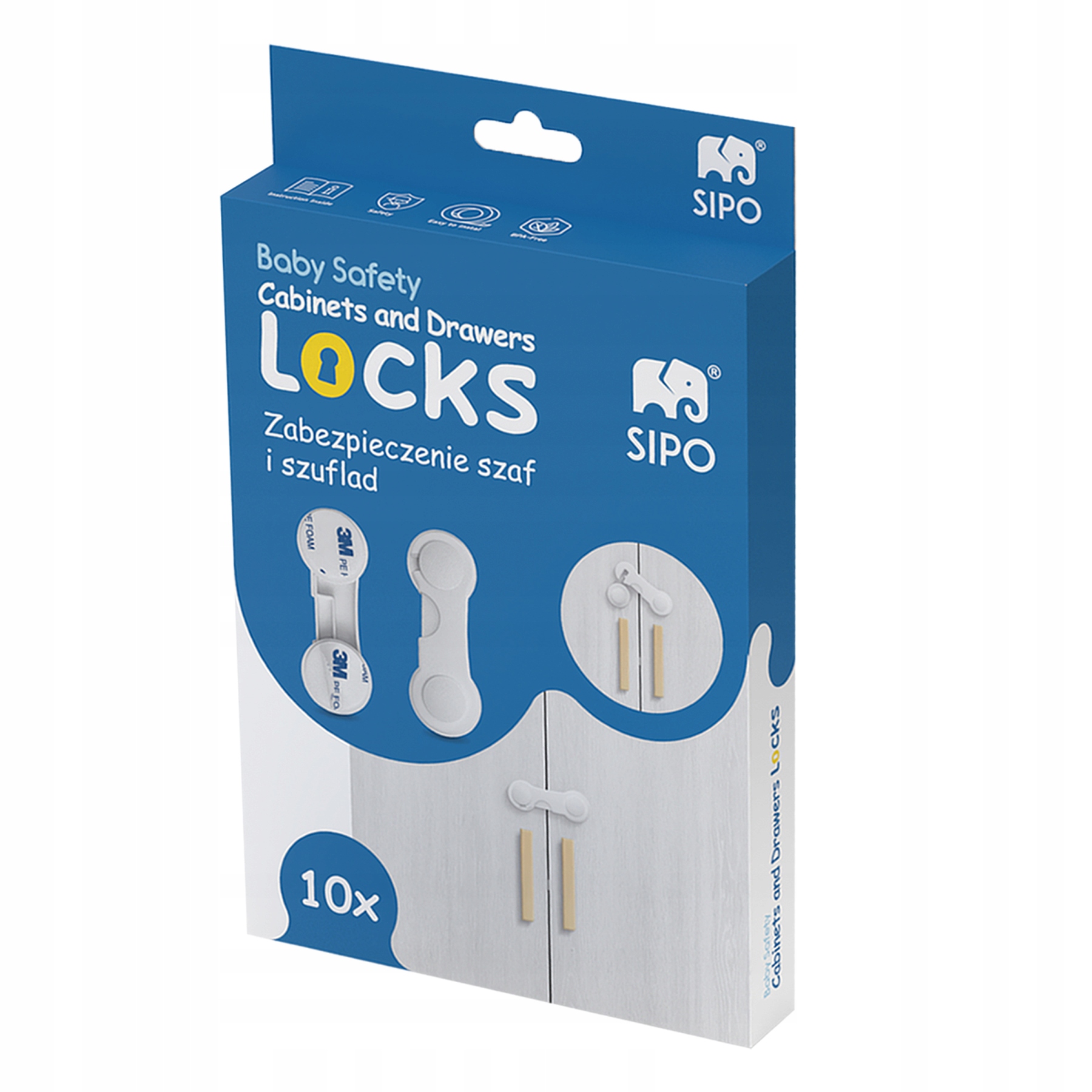 Zabezpieczenia szafek i szuflad Sipo SBS-215 – Bezpieczne rozwiązanie dla Twojego dziecka