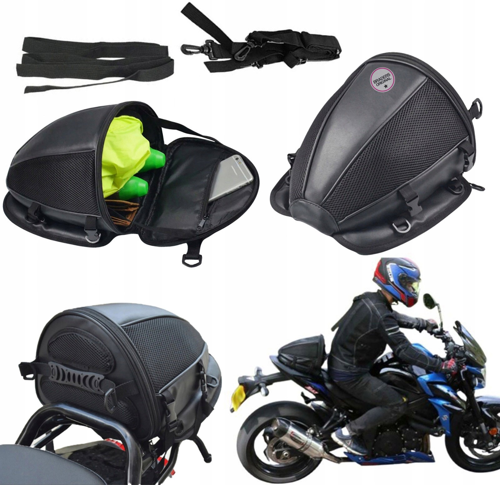 Torba Motocyklowa Zadupek – Wodoodporna Sakwa Tail Bag na Siedzenie 2w1 – Idealny wybór dla motocyklistów