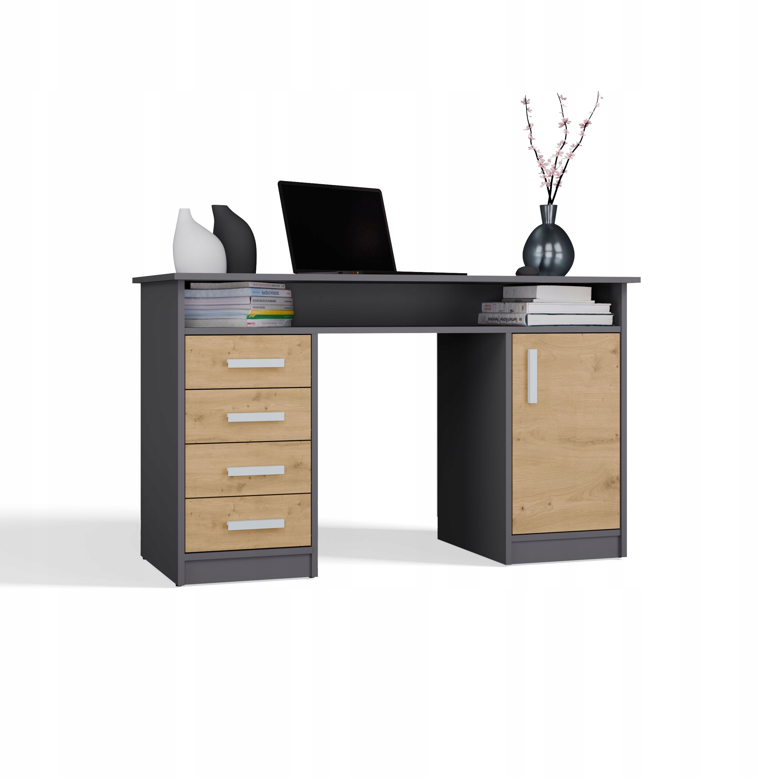 Nowoczesny design – Połączenie antracytu i dębu artisan