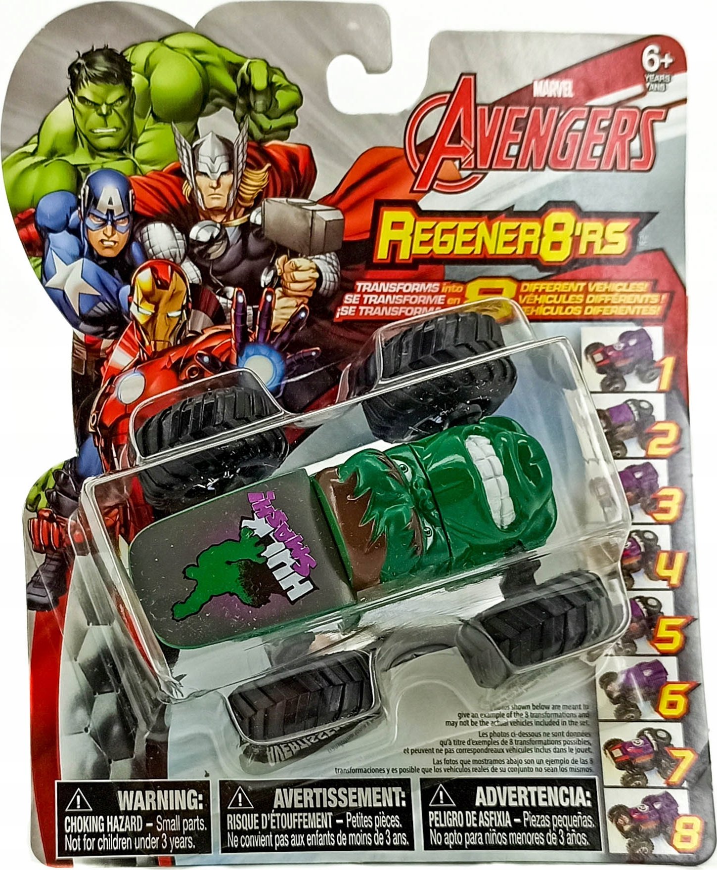 HULK TRANSFORMUJĄCE AUTO MARVEL AVENGERS Wiek dziecka 6 lat +