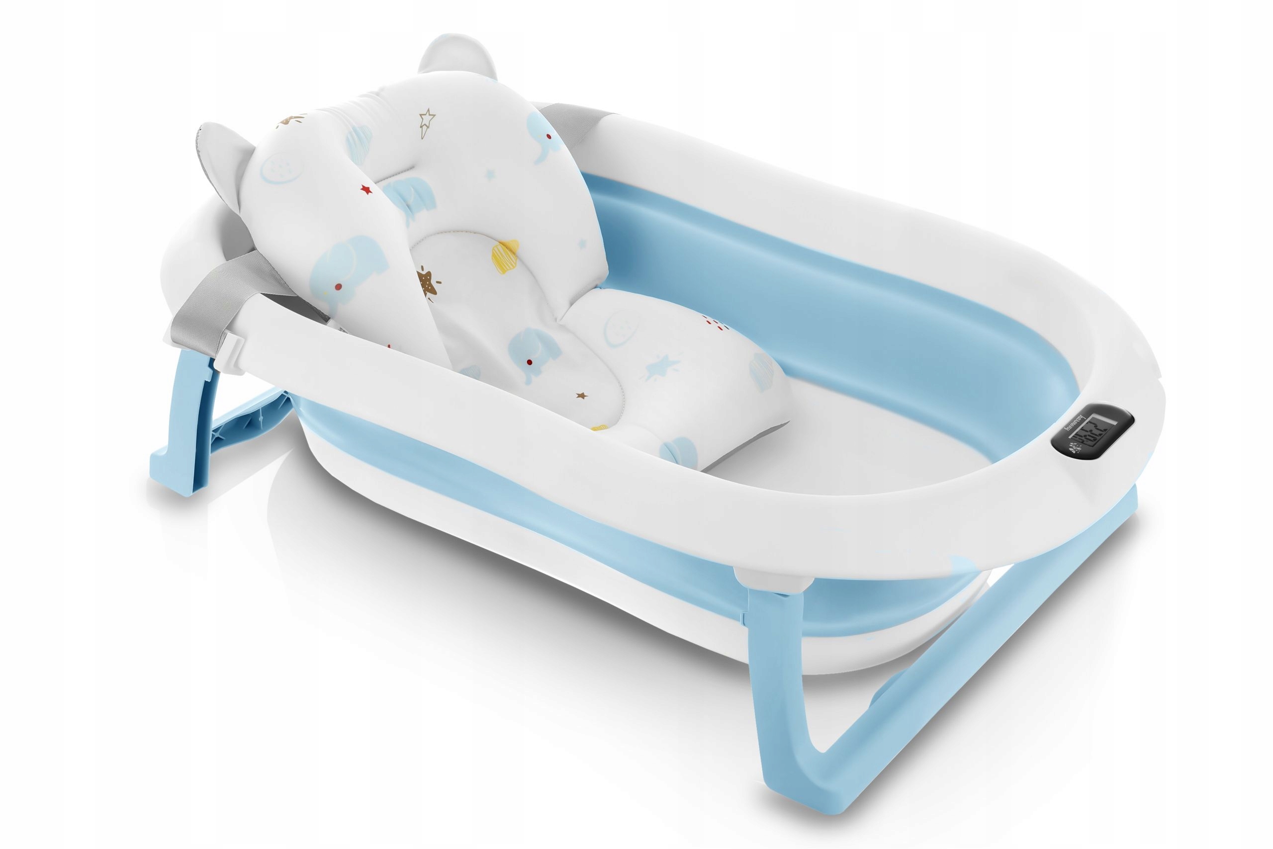 Wanienka dziecięca z termometrem Harmony niebieska – Komfort i bezpieczeństwo dla Twojego maluszka