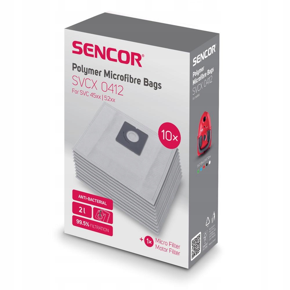 Zawartość opakowania – 10 worków i 2 mikrofiltry