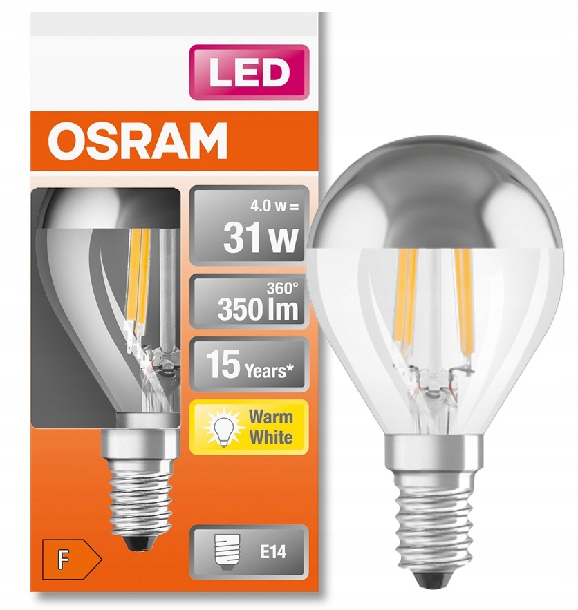 LEDSCLP31MIR S 4W/827 230V FIL E14 OSRAM – Efektywne oświetlenie LED do Twojego domu