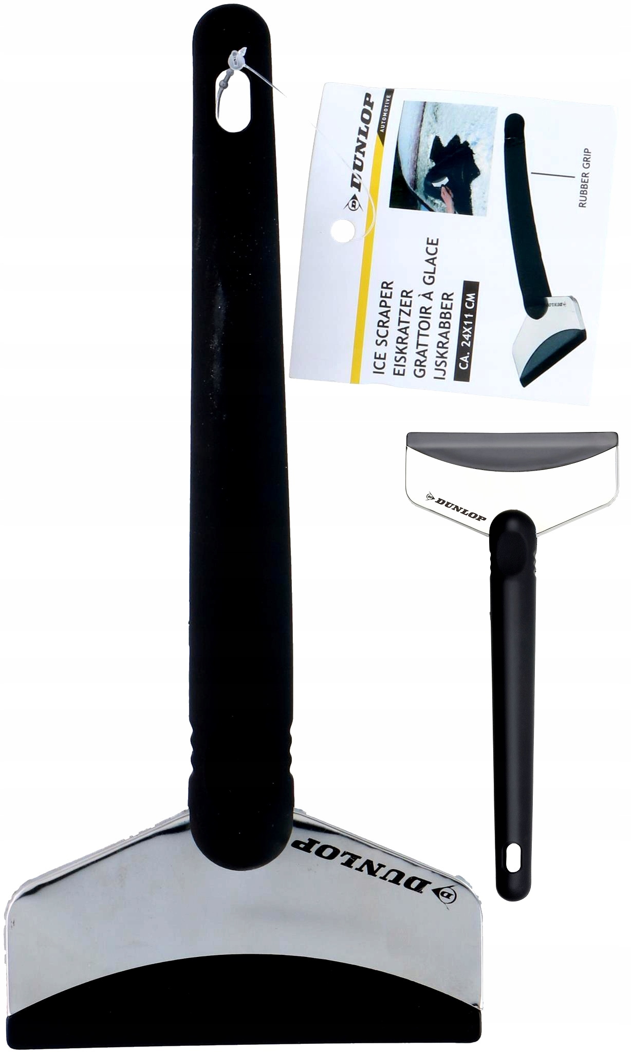 Szeroka główka skrobaczki do skutecznego usuwania lodu i szronu