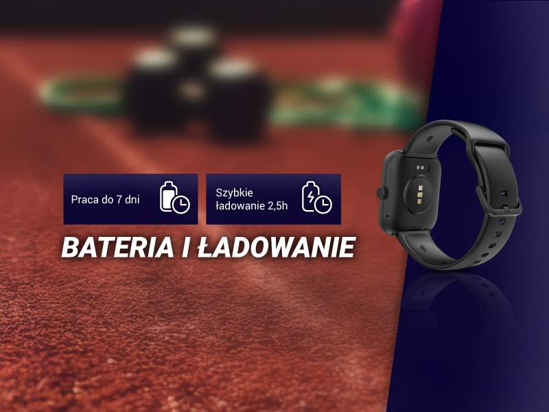 Długi czas pracy i szybkie ładowanie smartwatcha Hama