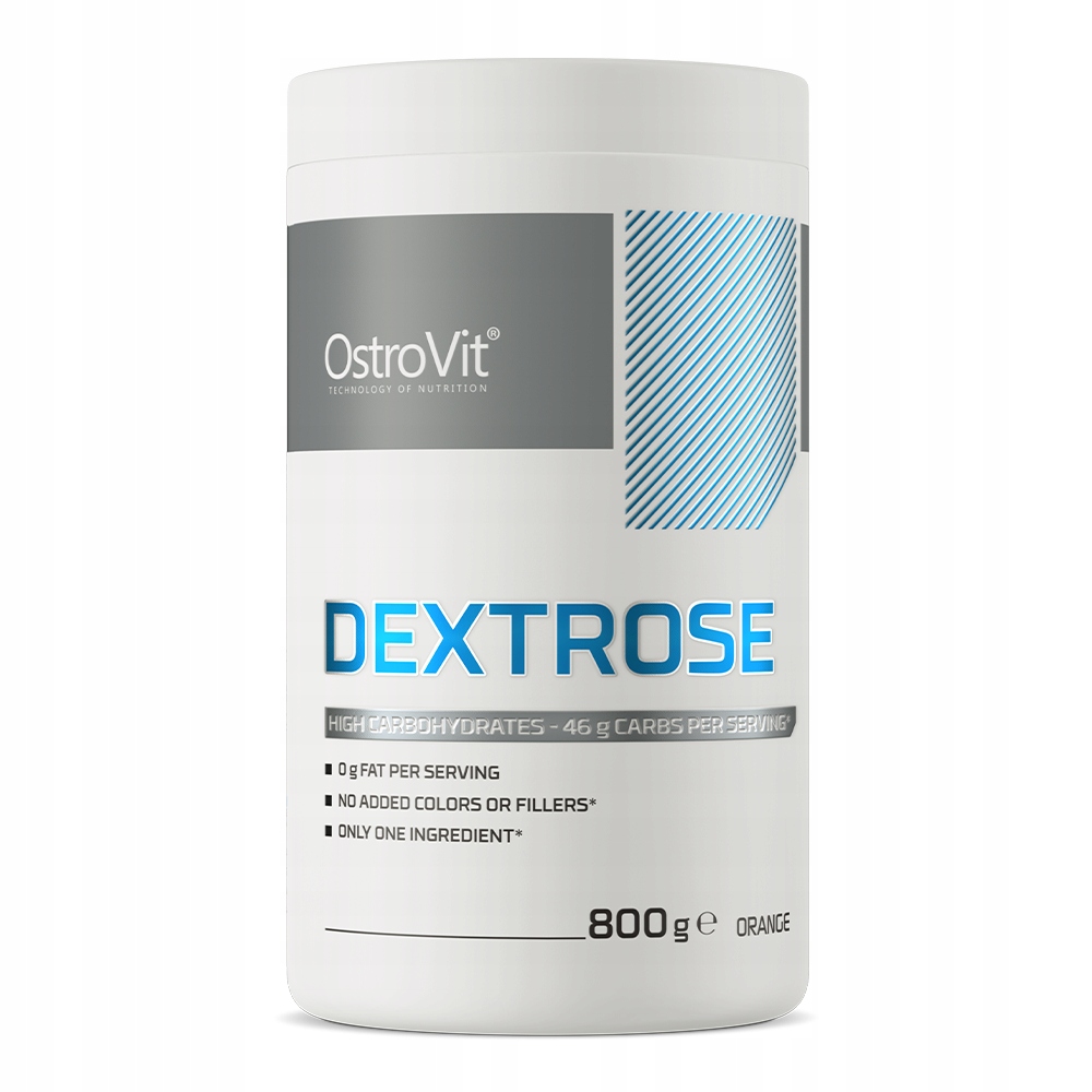 OstroVit Dekstroza 800 g – Energetyczny zastrzyk w smaku pomarańczowym