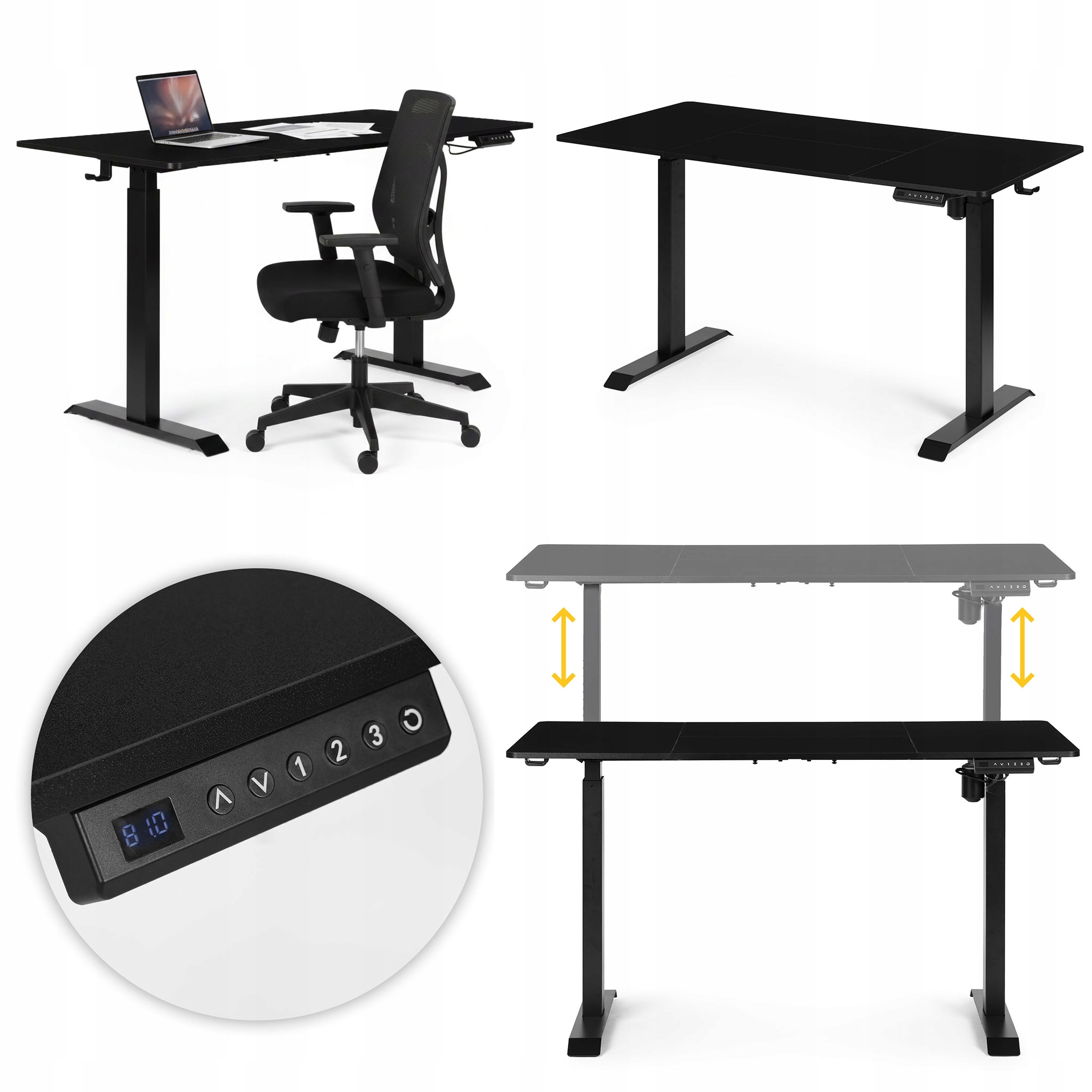 Wymiary biurka elektrycznego ModernHome